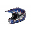 Blue Slasher MX Helmet by G Mac